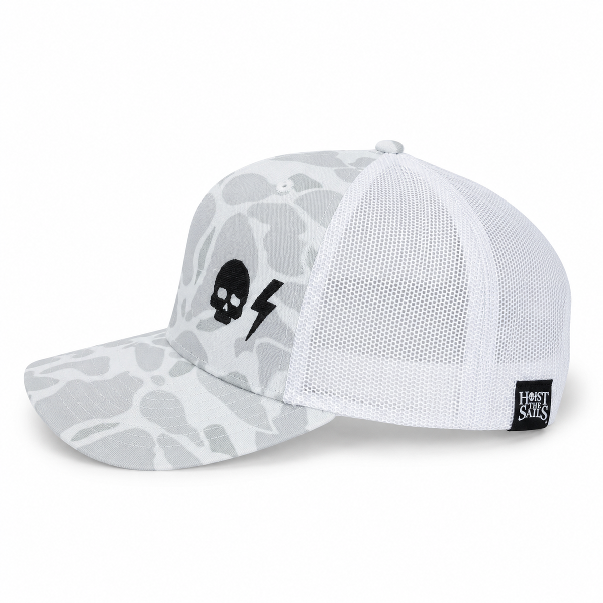 Skull/Bolt Hat - Blizzard Duck Camo