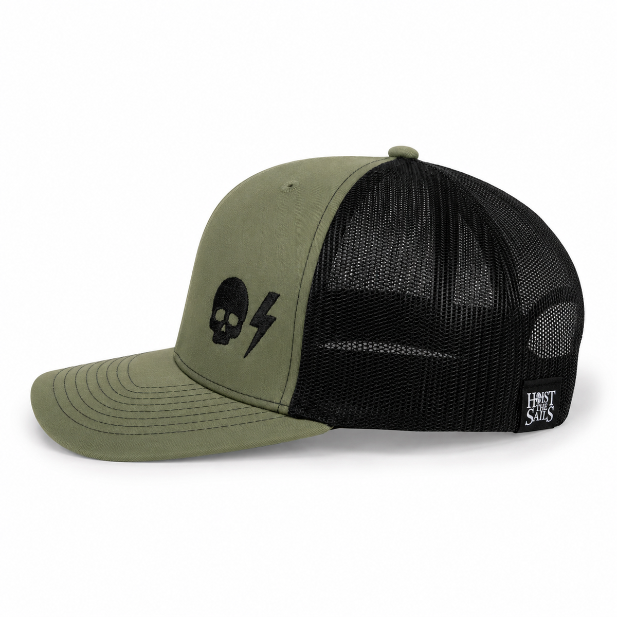 Skull/Bolt Hat - Loden/Black